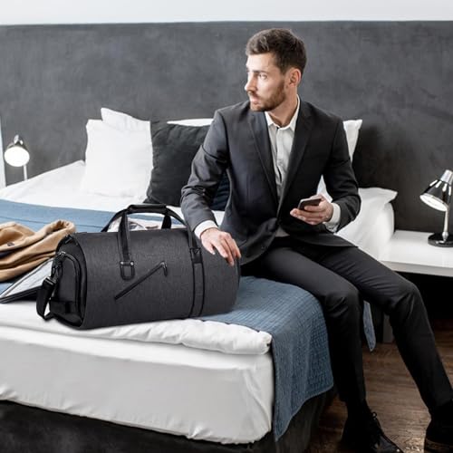 Carry On Garment Bags | 2 in 1 Travel Suit Bag | Weekender Bag, Business Bag Travel and Business Trips, Garment Bag Shoulder Strap, Carry On Suit Bag, Travel Weekender Bag3