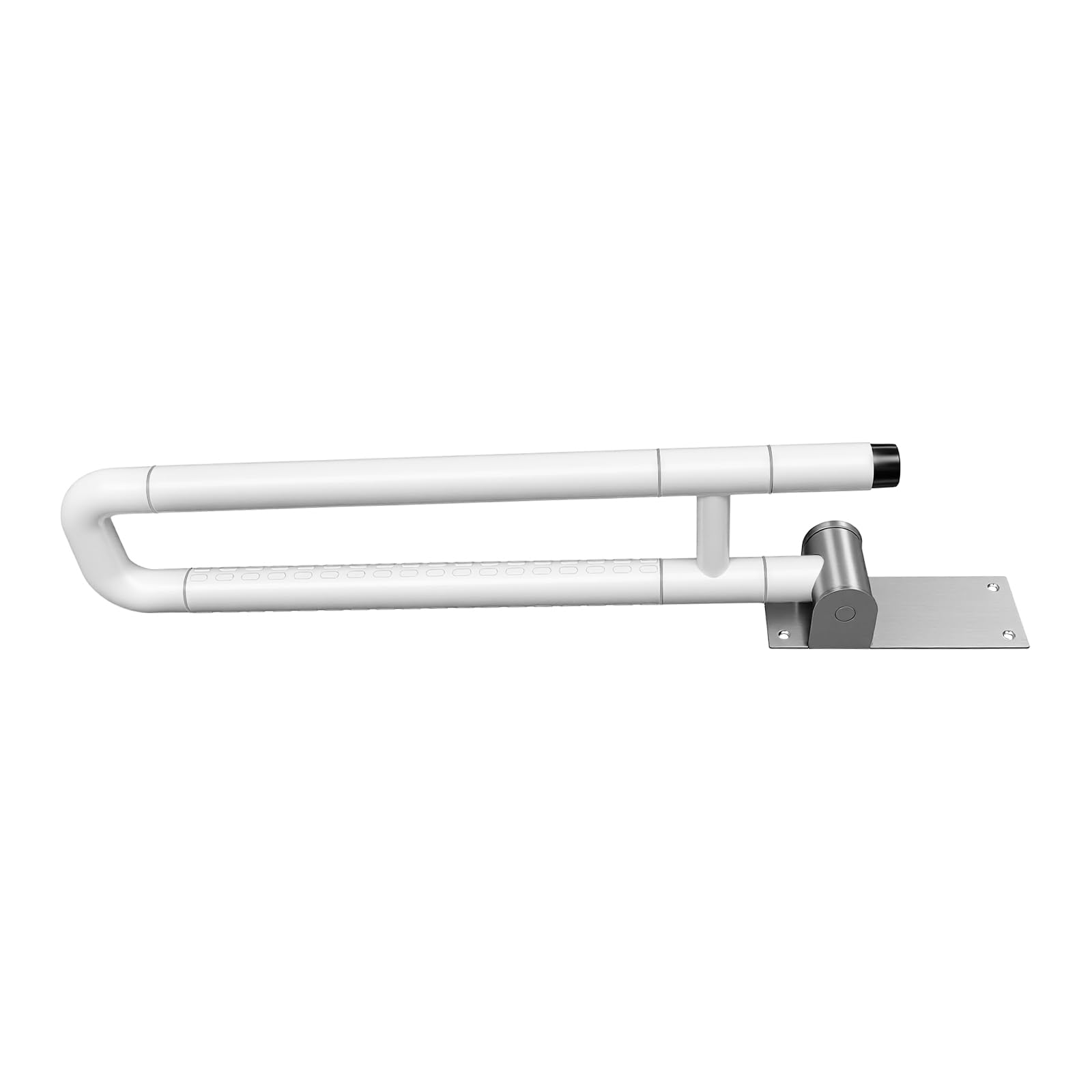 Asidero plegable para inodoro para personas mayores, con mango antideslizante, capacidad de carga 226,8 kg, color blanco