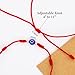 Poxtex 9pcs Evil Eye 7 Knot Lucky Bracelets, Rakhi for Brother and Bhabhi Adjustable Red String Amulet for Women Men with Gold Bead, Protection Jewelry Hand Bracelet