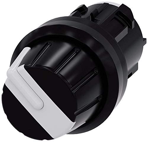Interrupteur sélecteur Siemens anti-infiltration IP69K noir 22 mm O-I-II-III