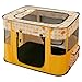 Xoeryoy Cat Playpen Carrot Pattern Foldable Enclosed Oxford Kitten Playpen with Zippered Door, Fiberglass Support & Breathable Mesh for Indoor Cat, Parturition, Rest, L # &&