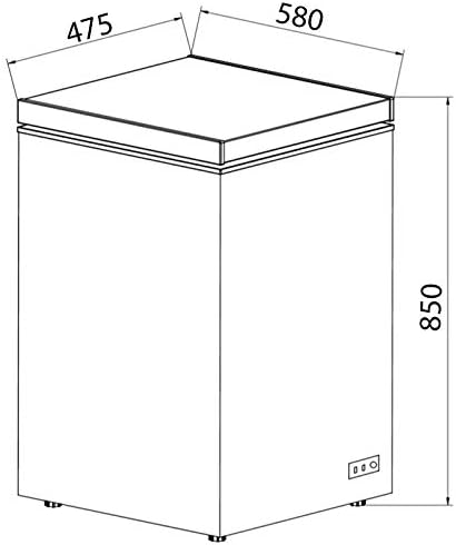 SIA CHF100BL 48cm Freestanding Compact 4* Star Black Chest Freezer