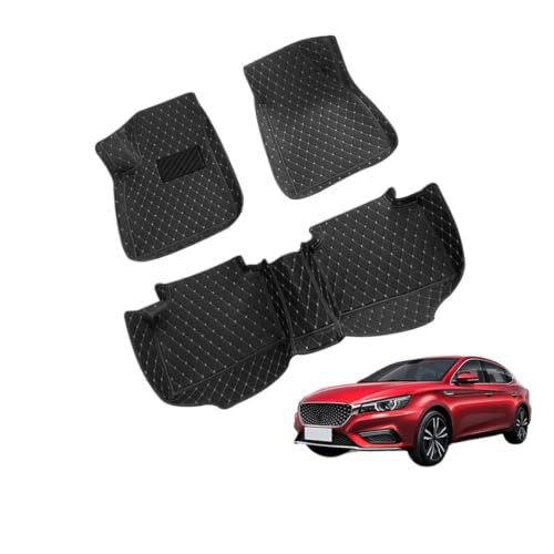 Tapis de sol cuir MG6 2017-2019 étanches avec tapis de coffre marron