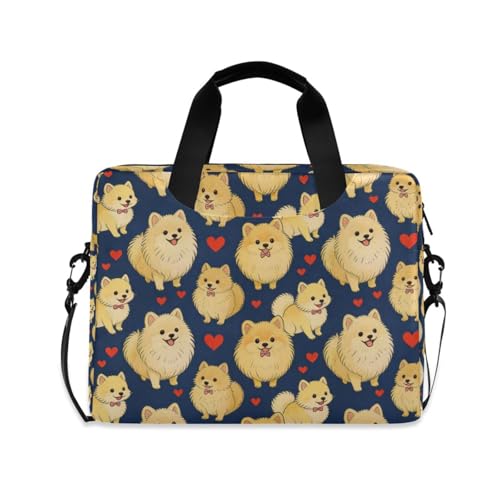 Maletín para laptop portátil 15.6" azul con diseño de perro miniatura 1
