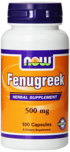NOW Fenugreek 500mg, 100 Veg Capsules