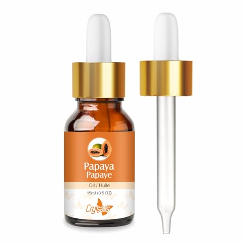 Image of Crysalis Papaya Oil 10 ml (0.33 fl oz) - Tropical Seed Oil for Skincare, Haircare, DIY Formulations, Soaps & Cream Blends