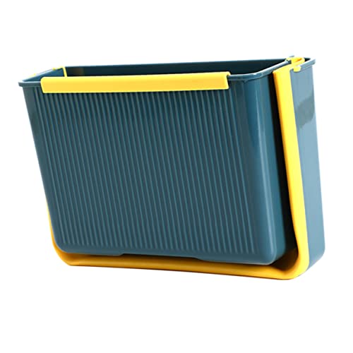 Caneca de basura rectangular plegable para pared