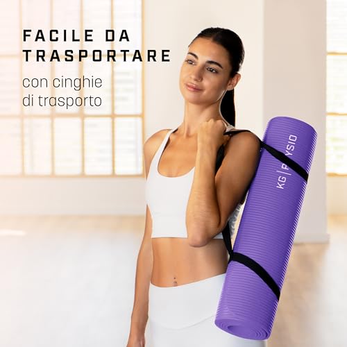 Tappetino Palestra Antiscivolo 8Mm – Tappetino Yoga Antiscivolo E Pilates 183X60 Cm Con Tracolla, Tappetino Fitness Per Ginnastica A Casa, Tappeto Yoga Spesso E Comfortevole - 2