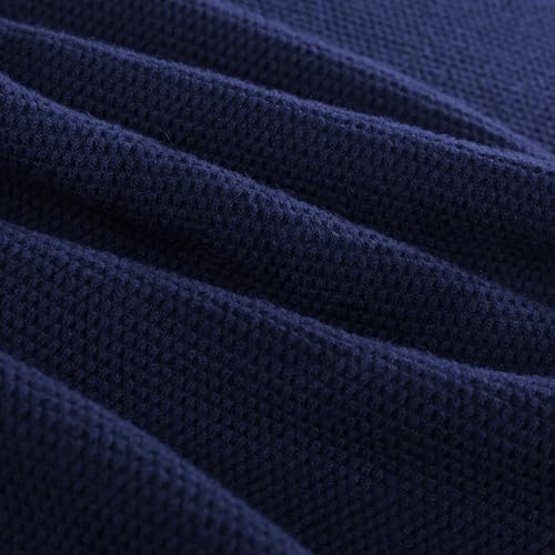 Sweaters for Men Classic Thermal Knitted Sweater for Cold Weather Navy image 5