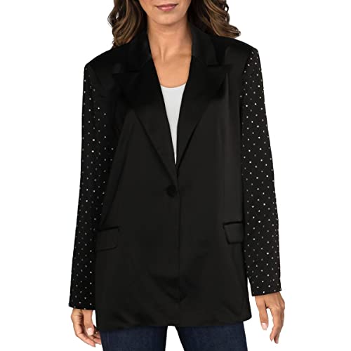 Danielle Bernstein Womens Studded Party Blazer Jacket