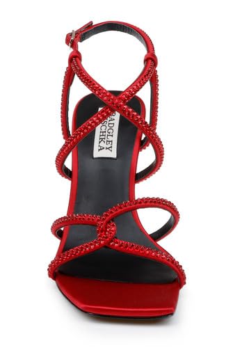 Image of Badgley Mischka Women's Brooke Strappy Bejeweled Stiletto Sandal