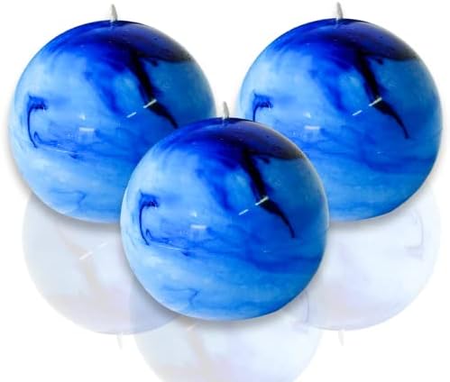 Amazon.com: LPUSA Tie-dye Bule Rustic Ball 3 Inch Round Candles ...