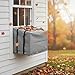 BNYD Exterior Air Conditioner Cover – Waterproof Outdoor Window AC Covers – Heavy Duty Square Unit Protector – Winterizing Wrap Guard Against Snow & Leaves – Grey, 21.5 x 16 x 15 Inches