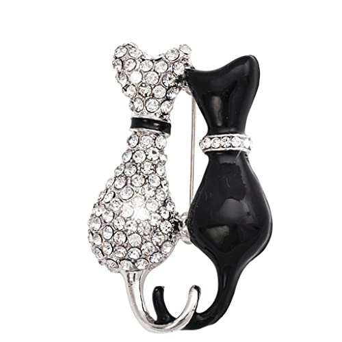Broche double chat noir l'idée cadeau idéale pour les passionnés d'animaux