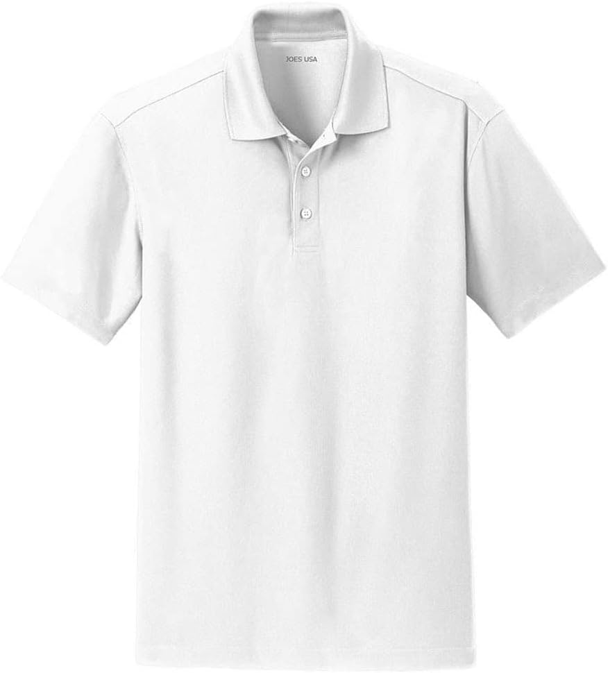 Joe's USA Mens Moisture Wicking Textured Golf Polos in 11 Colors - Sizes XS-4XL