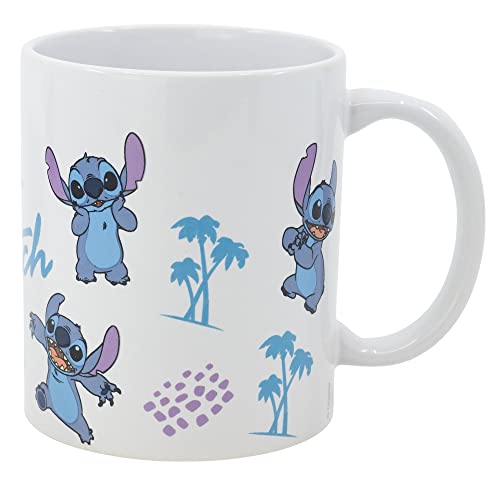 Taza de cerámica de 325 ml en caja regalo de Stitch