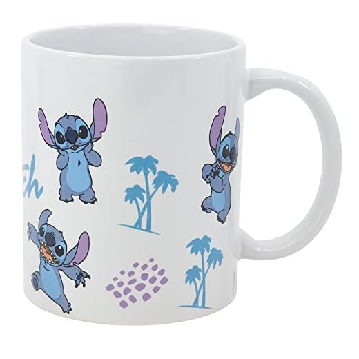 Taza de cerámica de 325 ml en caja regalo de Stitch