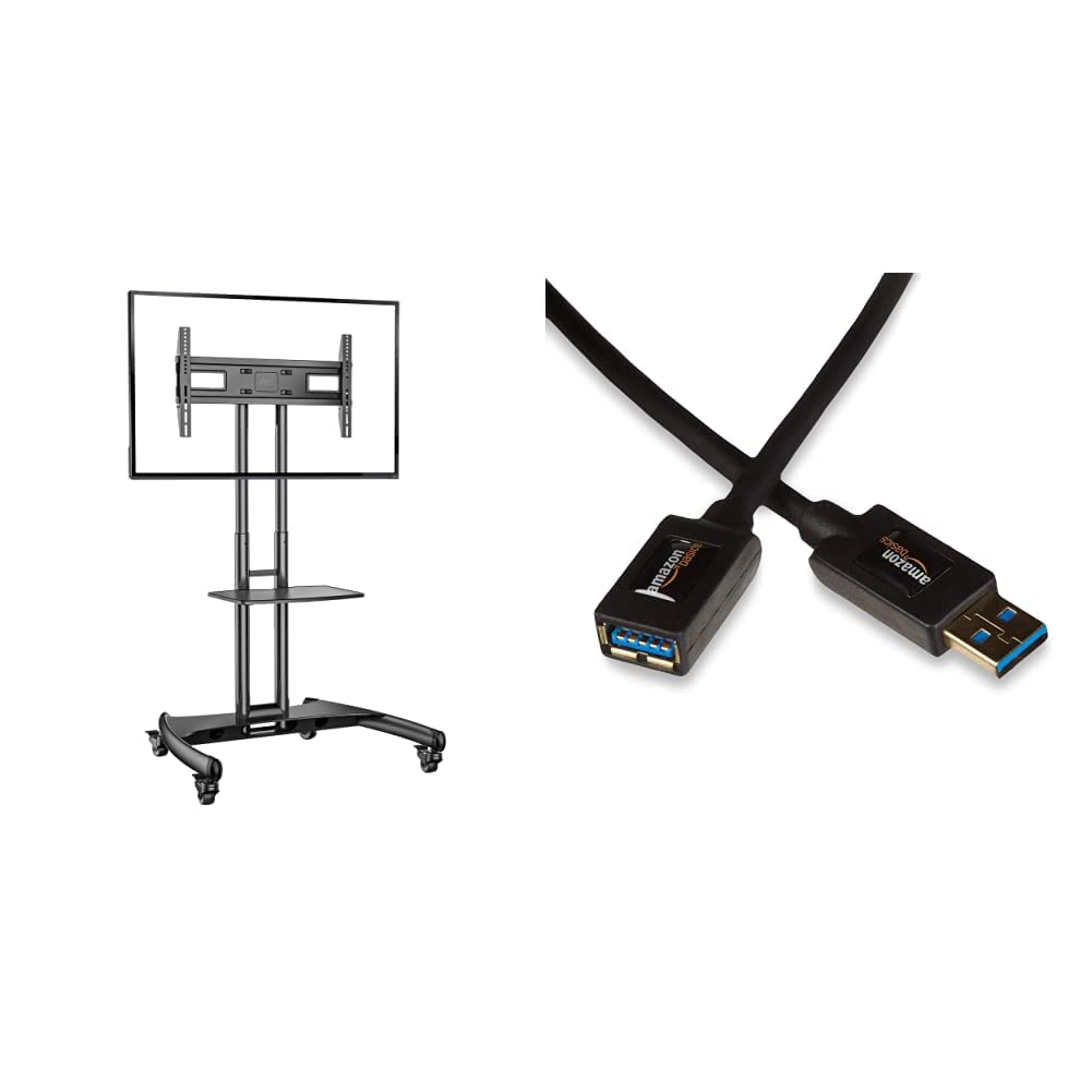 Support télé sur pied réglable pour éviter les reflets avec rallonge USB 2 m - 9
