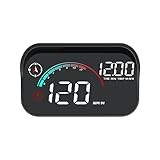 Dyno Racing New GPS Hud Digital Display Gauge Windshield Speedometer Projector Speed,Mileage,Compass,Speed Progress bar, Overspeed Alarm Heads Up Display USB Power