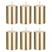 Mega Candles 6 pcs Unscented Gold Round Pillar Candle, Hand Poured Premium Wax Candles 2 Inch x 3 Inch, Home Décor, Wedding Receptions, Baby Showers, Birthdays, Celebrations, Party Favors & More