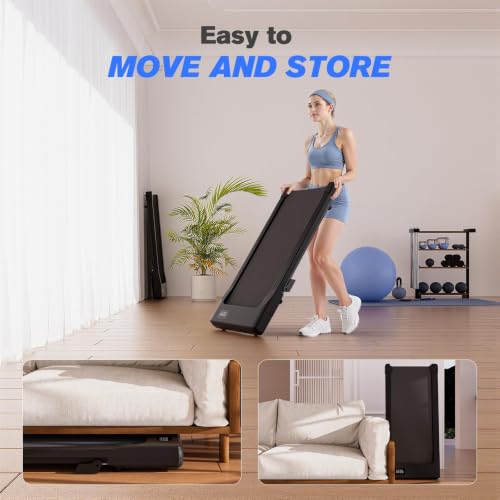 Image of 6% Incline 300 lbs Walking Pad Under Desk Treadmill | Quiet portable mini treadmill for home office with app & remote control. 100% pre-assembled and slim space-saving design.