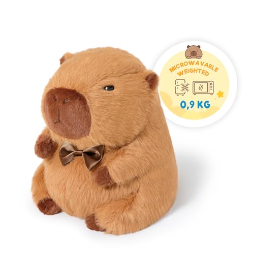 shownicer W&auml;rmekissen Stofftier Capybara W&auml;rme-Kuscheltier Erw&auml;rmen in der Mikrowelle W&auml;rmendes Pl&uuml;schkissen Gewichtstiere Pl&uuml;schtier Geschenk f&uuml;r Erwachsene Kinder 3+ Jahre (23cm 0,9kg)