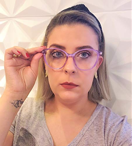 Armação Óculos Feminino Geek Redondo Lentes Sem Grau Yf-8026
