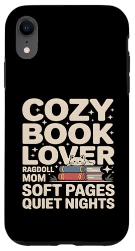 Cozy Book Lover Ragdoll Mom �\�t�g�y�[�W �Â��Ȗ� �X�}�z�P�[�X iPhone XR �p