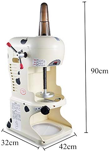 YUCHENGTECH Shaved Ice Machine Commercial Snow Ice Block Shaving Machine Thickness Adjustable Ice Shaving Machine Ice Crusher 90KG/H (110V)