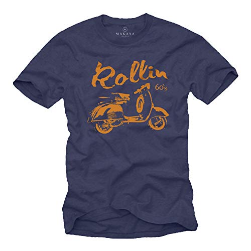 Scooter T-Shirt Homme Rollin 60s Bleu Taille L