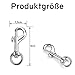 LEMONSTONE 10 Stück Karabinerhaken mit Drehgelenk, Schlüsselanhänger Karabiner, Karabiner Hundeleine, Bolzenkarabiner, Wirbelkarabiner, Karabiner Klein Schlüsselanhänger, für DIY Lanyard Handwerk