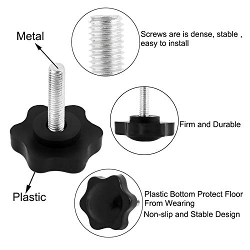 10 Pcs Clamping Screw Knob,Plastic Hex Clamping Hand Knob Gripandles Screw Knobs Quick Removal Handgrips Star Knob Male Thread（M6-1.0X45Mm） #TOP4