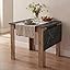 B&D home eettafel LIVIUS, 80-120x80cm, uitschuifbare eetkamertafel keukentafel houten tafel voor keuken, eetkamer, modern design, Beton look, 11218-80-BETO