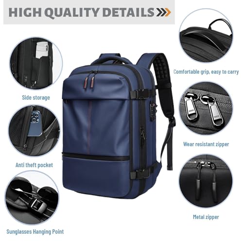 Space Vac Pro Backpack, 60l Expandable Vacpack Backpack with Pump, Anti Theft, Vacuum Travel Backpacks, Flight Approved (Black)4