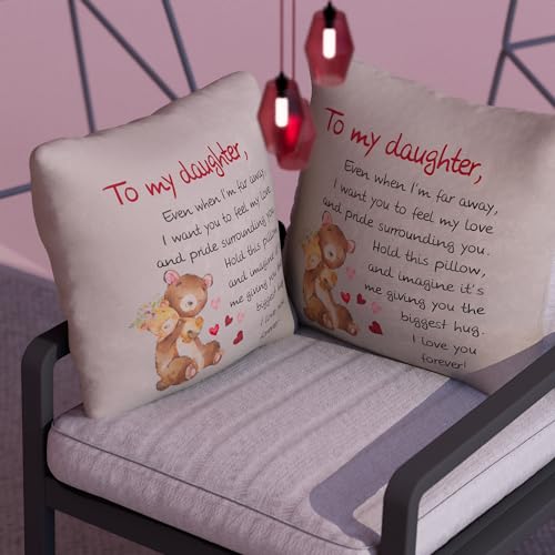 Daughter-Gifts-from-Mom18x18-Throw-Pillow-Cover-Best-Daughter-Ever-from-Mom-Dad-Birthday-Gifts-for-Daughters-to-My-Beloved-Decorative-Pillow-Case-for-Her-Special-Occasion-Keepsake Daughter Gifts from Mom18x18 Throw Pillow Cover Best Daughter Ever from Mom Dad Birthday Gifts for Daughters to My Beloved Decorative Pillow Case for Her Special Occasion Keepsake