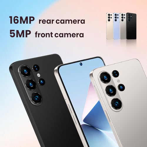 Téléphone 4G LTE déverrouillé écran 6,6 pouces double SIM bleu clair - 4
