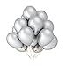 PMLAND 100 Pieces Silver Latex Party Balloons 12 Inches