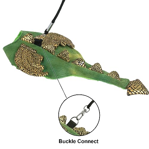 ADOGGYGO Bearded Dragon Harness Leash Set, Lizard Halloween Costume Adjustable Lizard Dinosaur Leash Harness for Bearded Dragon Reptiles (Small)
