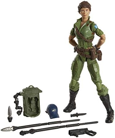 G. I. Joe Hasbro Classified Series Lady Jaye Action Figure 25 Collectible Premium Toy with Multiple Accessories 6-Inch Scale with Custom Package Art , Green