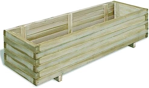 vidaXL Arriate Rectangular Impregnated Pine Wood 120 x 40 x 30 cm...