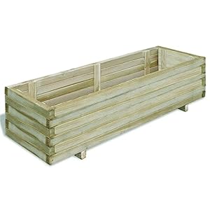 vidaXL Plantenbak Vierkant Bloembak Tuinbak Planten Bloemen Tuin Bak Hout