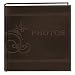 Pioneer Embroidered Scroll and "Photos" Sewn Leatherette Cover Photo Album, Brown