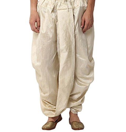 Dhoti de seda de confección artesanal Royal Kurta para ceremonias exclusivas