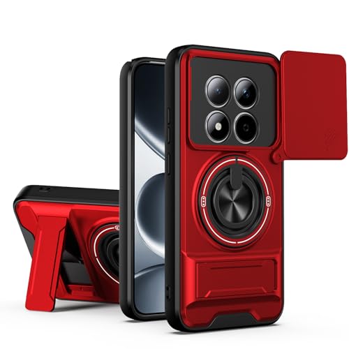 Coque Redmi Note 15 Pro 5G Antichoc avec Cache Caméra Coulissant et Support Béquille