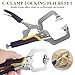 6 Pack 6 Inch Locking C Clamp, Locking Pliers Adjustable Welding Clamp with Regular Tip and Swivel Pad for Shop Home Farm and Auto Workshop Woodworking, Cabinetry, Repair
