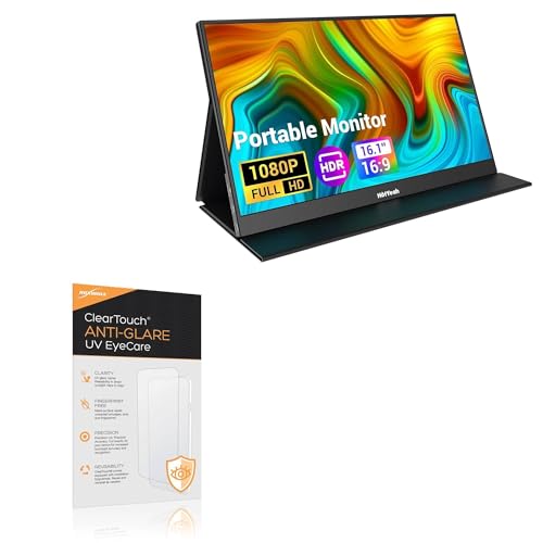 BoxWave Screen Protector Compatible With HotYeah FHD Laptop Monitor (16.1 in) - ClearTouch Anti-Glare Anti-UV EyeCare (2-Pack), Filters out Harmful Blue Light Reduce Fatigue