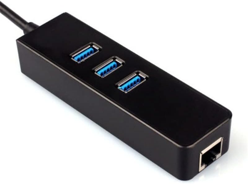 USB 3.0 Hub 10/100/1000Mbps Gigabit Ethernet Adapter USB to RJ45 LAN Network Card 3 Port USB3.0 for Windows 7/8/10/XP MacOS