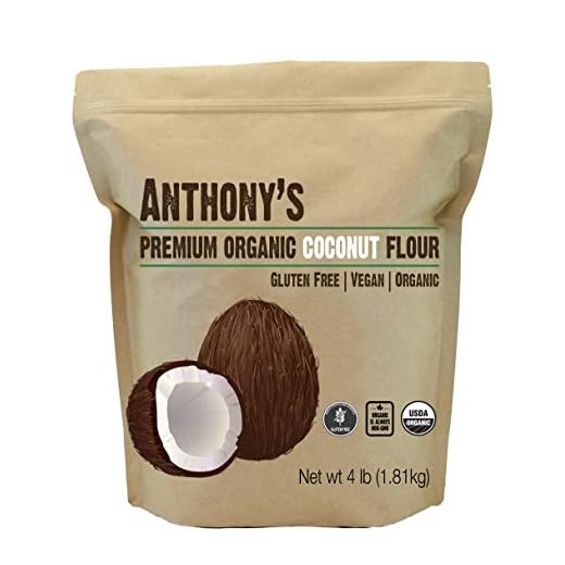 Anthony's Organic Coconut Flour, 4 lb, Batch Tested Gluten Free, Non GMO, Vegan, Keto Friendly