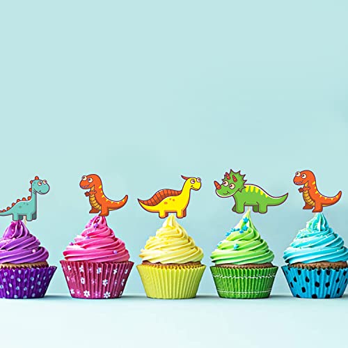 Image of Party Propz Dinosaur Theme Cake Topper Decoration- 24Pcs For Kids | Dinosaur Theme Birthday Decorations | Cake Decoration Items | Dino Theme Cake Decoration Items | Dinosaur Cake Topper