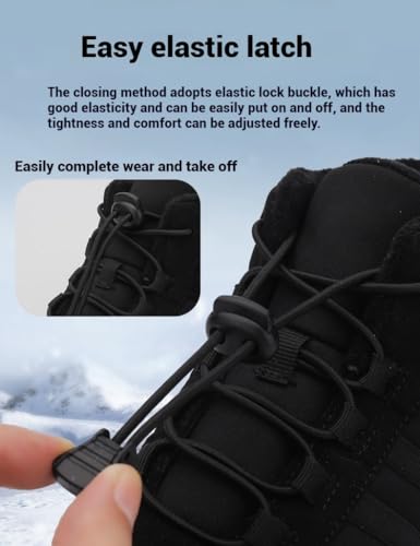 Barefoot Shoes Women Men, Winter Warm Comfortable Non-Slip Barefoot BootsWide Toe Box Winter Hiking Boots4